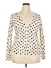 Merona Polka Dots Ivory Long Sleeve Blouse Size XXL - photo 1
