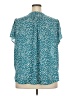 Monday Fun 100% Polyester Teal Short Sleeve Blouse Size 2X - photo 2