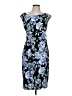 Connected Apparel Print Blue Cocktail Dress Size 12 - photo 1