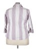 George Stripes Pink 3/4 Sleeve Button-Down Shirt Size 22 - 24 - photo 2