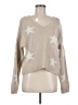 Ultra Flirt Stars Tan Pullover Sweater Size M - photo 1