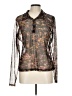 DKNY Jeans Camo Black Long Sleeve Blouse Size L - photo 1