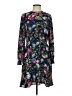 J.Crew 100% Polyester Print Black Casual Dress Size 4 - photo 1