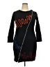 Assorted Brands Graphic Black Casual Dress Size EU 52 / US 22 - photo 1