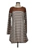 Umgee Stripes Brown Casual Dress Size S - photo 1