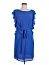 MICHAEL Michael Kors Solid Blue Casual Dress Size M - photo 1
