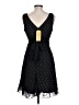 Glam 100% Polyester Polka Dots Black Cocktail Dress Size L - photo 2