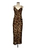 Shein Animal Print Brown Cocktail Dress Size M - photo 1