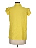 T Tahari 100% Polyester Yellow Short Sleeve Blouse Size M - photo 2