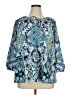 Lane Bryant 100% Polyester Blue 3/4 Sleeve Blouse Size 14 - 16 Plus - photo 1