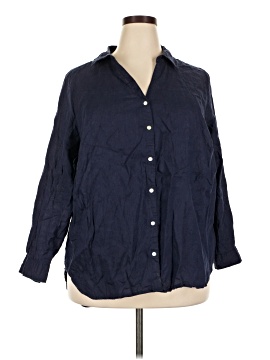 Sigrid Olsen 3/4 Sleeve Button Down Shirt