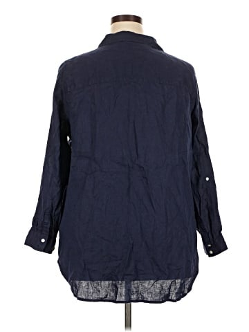 Sigrid Olsen 3/4 Sleeve Button-Down Shirt (view 2)