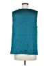Bisou Bisou Teal Sleeveless Blouse Size M - photo 2