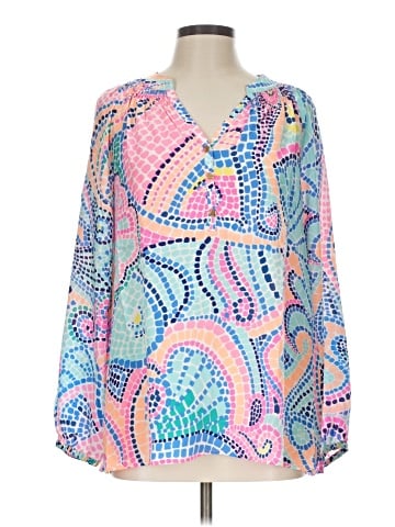 Lilly Pulitzer Long Sleeve Silk Top (view 1)