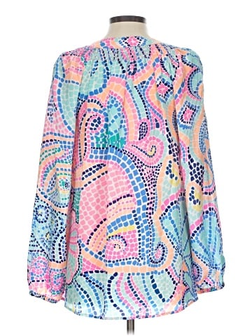 Lilly Pulitzer Long Sleeve Silk Top (view 2)