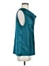 Bisou Bisou Teal Sleeveless Blouse Size M - photo 4