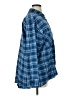 Dizzy Lizzy 100% Cotton Plaid Blue Long Sleeve Button-Down Shirt Size XL - photo 4
