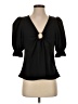 ASOS 100% Polyester Black 3/4 Sleeve Blouse Size 4 - photo 1