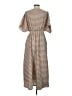 SOFIA Checkered-gingham Brown Casual Dress Size XXS (estimated) - photo 2