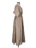 SOFIA Checkered-gingham Brown Casual Dress Size XXS (estimated) - photo 4