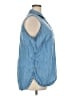 Talbots 100% Lyocell Blue Sleeveless Button-Down Shirt Size 2X - photo 4