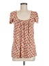 Apostrophe 100% Rayon Orange Short Sleeve Blouse Size M - photo 1