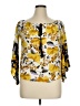 Unique Spectrum Yellow 3/4 Sleeve Blouse Size XL - photo 1