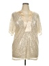 Unbranded Gold Short Sleeve Blouse Size XXL - photo 1