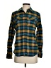 L.L.Bean Plaid Teal Long Sleeve Button-Down Shirt Size S - photo 1