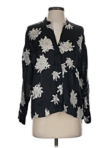 Vince. 3/4 Sleeve Silk Top (view 1)