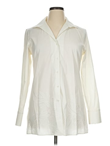 PaperWhite Long Sleeve Blouse (view 1)