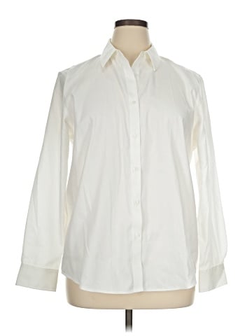 Jones New York Signature Long Sleeve Button-Down Shirt (view 1)