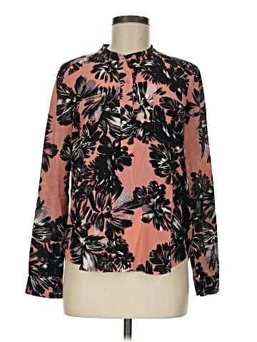 Rebecca Taylor Long Sleeve Silk Top (view 1)