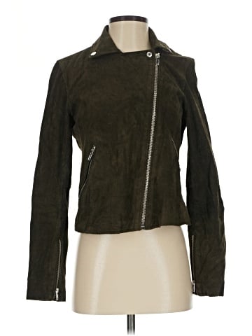 Aqua Leather Jacket (view 1)