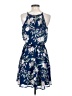 Blue Rain 100% Polyester Floral Blue Casual Dress Size S - photo 2