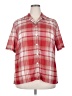 Allison Daley Plaid Red Short Sleeve Blouse Size 18 - photo 1