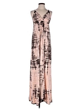 gypsy 05 tie dye maxi dress Gypsy 05 Blue Tie Dye Colorblock Silk Strapless Boho Maxi Womens Dress Size XS