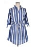 Blush 100% Polyester Stripes Blue Casual Dress Size XL - photo 1