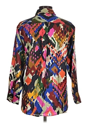 Vilagallo Long Sleeve Silk Top (view 2)