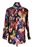 Vilagallo 100% Silk Print Pink Long Sleeve Silk Top Size EU (FR) 38 / US 6 - photo 2