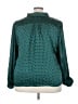 CeCe Polka Dots Teal Long Sleeve Blouse Size 3X - photo 2