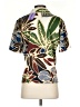 Johnny Was Tropical Brown Short Sleeve Blouse Size S - photo 2