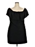 Charles Henry Solid Black Casual Dress Size XXL - photo 2