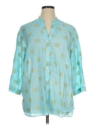Purejill 3/4 Sleeve Button-Down Shirt (view 1)