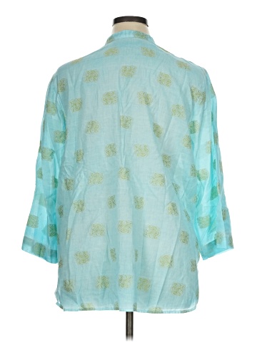 Purejill 3/4 Sleeve Button-Down Shirt (view 2)