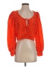 Levi's 100% Polyester Orange 3/4 Sleeve Blouse Size S - photo 1