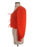 Levi's 100% Polyester Orange 3/4 Sleeve Blouse Size S - photo 5