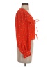 Levi's 100% Polyester Orange 3/4 Sleeve Blouse Size S - photo 4
