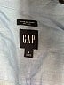 Gap 100% Linen Blue Long Sleeve Button-Down Shirt Size S - photo 7