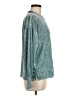 Sharon Young 100% Polyester Metallic Teal Long Sleeve Blouse Size M - photo 4